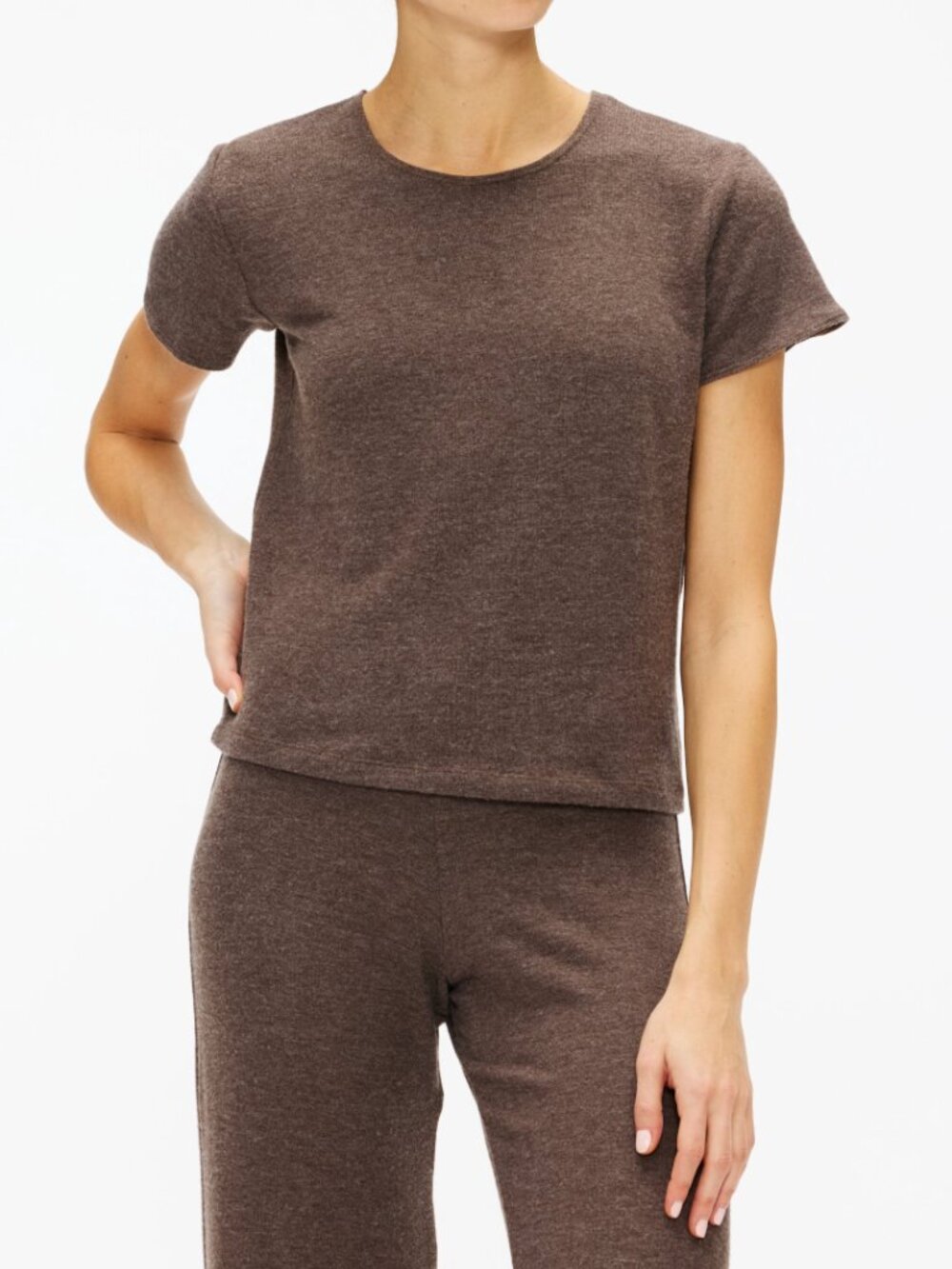 LESET Lauren Margo Tee in Brown — Size L